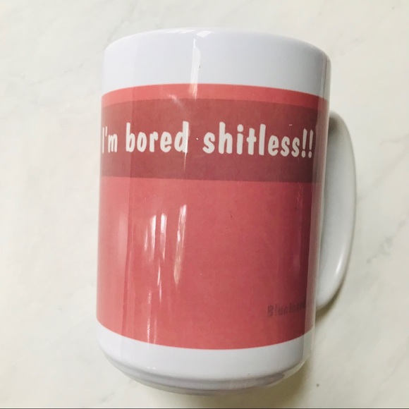 Retro Mug “ I’m Bored Shitless!! “ BluntCard - Humorous - Ceramic - Picture 3 of 10